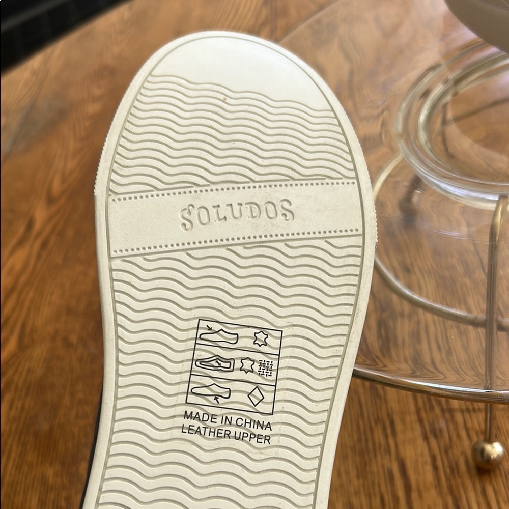 Soludos Navy & White Leather Sneakers 7.5 — image 5 of 8